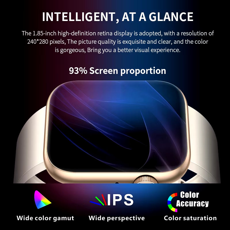 New Smart Watch 2025 Wireless Charging Smartwatch Bluetooth Calls Men Women Smartwatches Fitness Bracelet Custom Watch Face